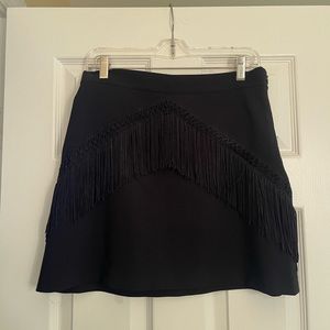 Black fringe Zara Mini Skirt